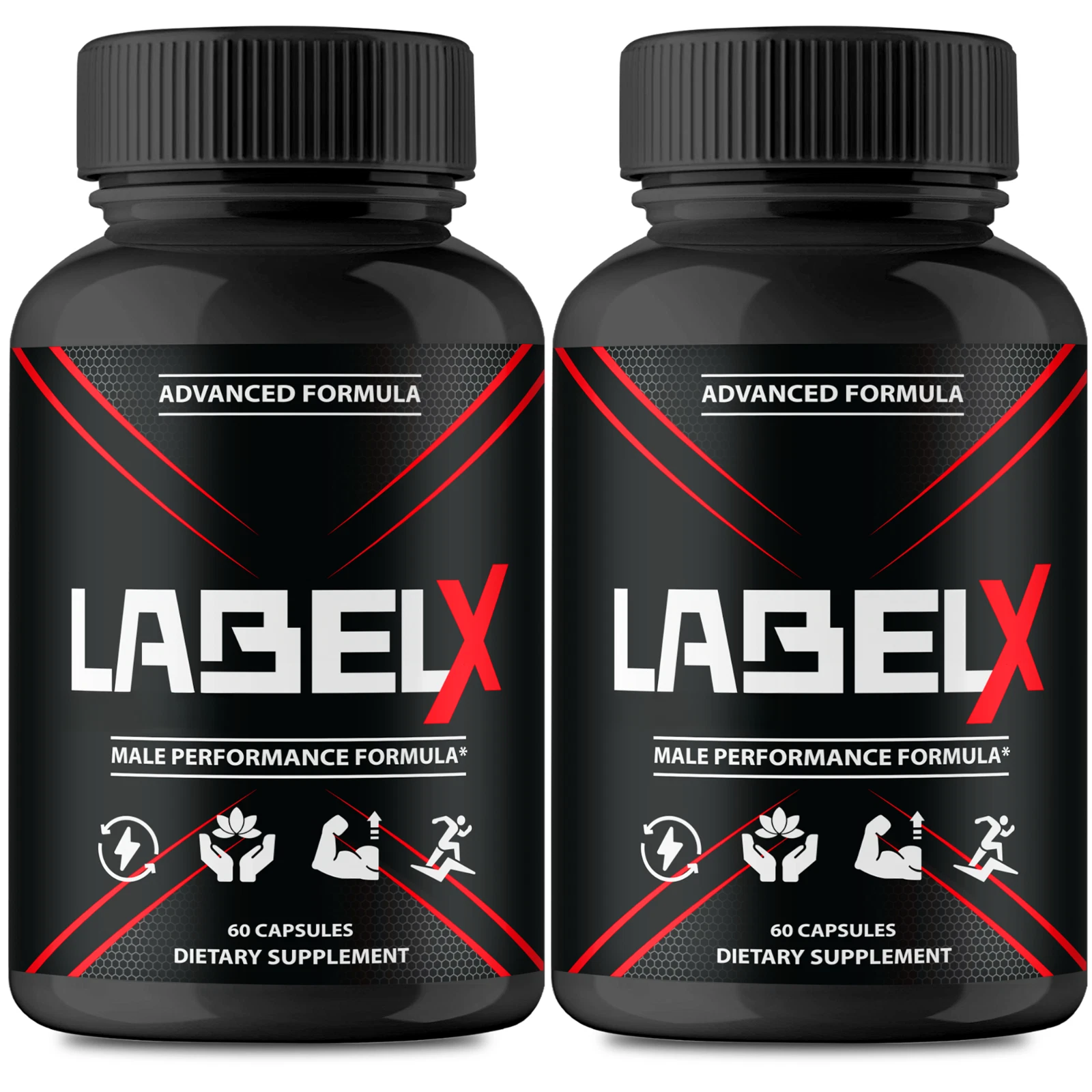 (2 Pack) Label X Male Capsules, LabelX Men Health Advanced Supplement Pills