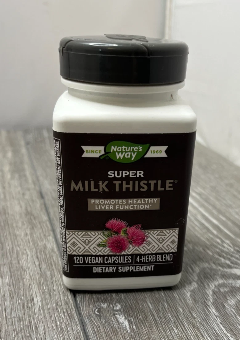 Nature's Way Super Milk Thistle Healthy Liver Function 120 Capsules Exp 4/27