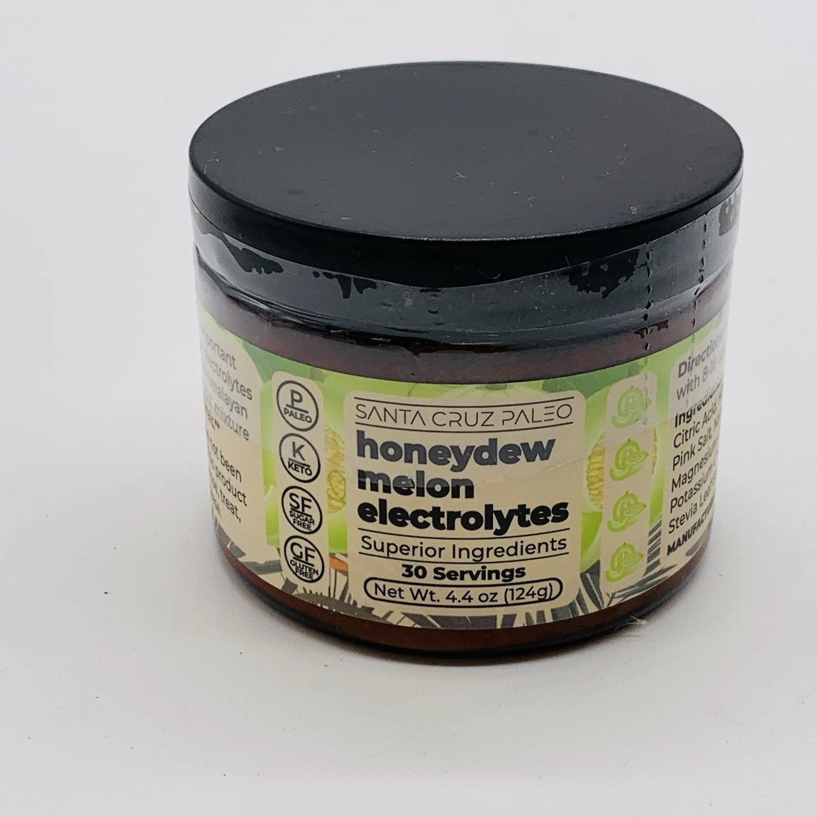 Santa Cruz Paleo Electrolytes Powder Honeydew Melon 4.4oz EXP 07/2025
