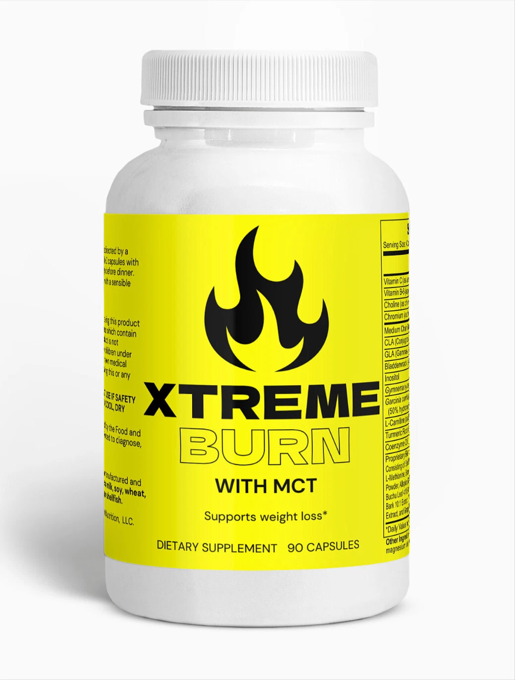 XTREME BURN - POWERFUL FAT BURNER with MCT & GARCINIA CAMBOGIA