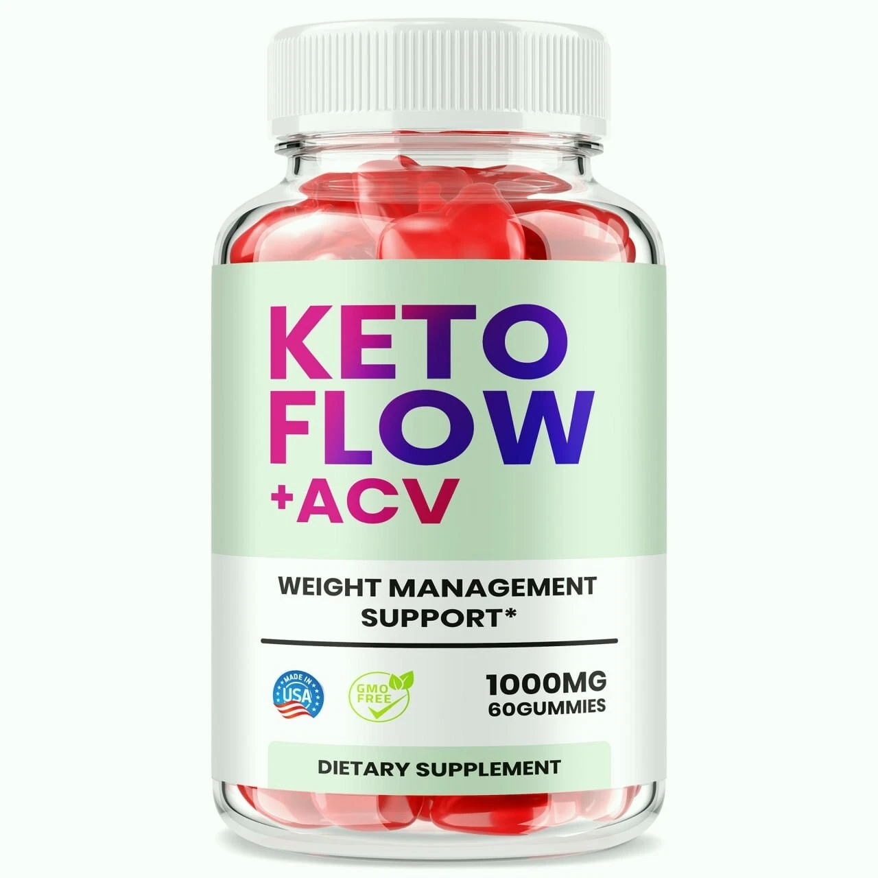 Keto Flow + ACV Weight Loss Gummies, ACV Keto Gummy, Fitness Formula 60ct