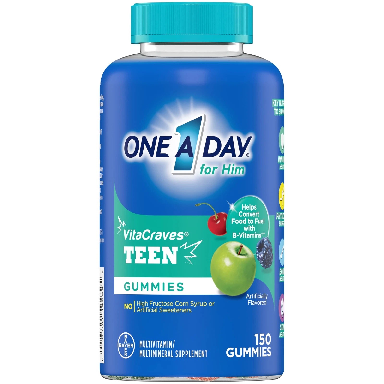 One A Day Teen for Him Multivitamin Gummies Gummy Multivitamins with Vitamin ...