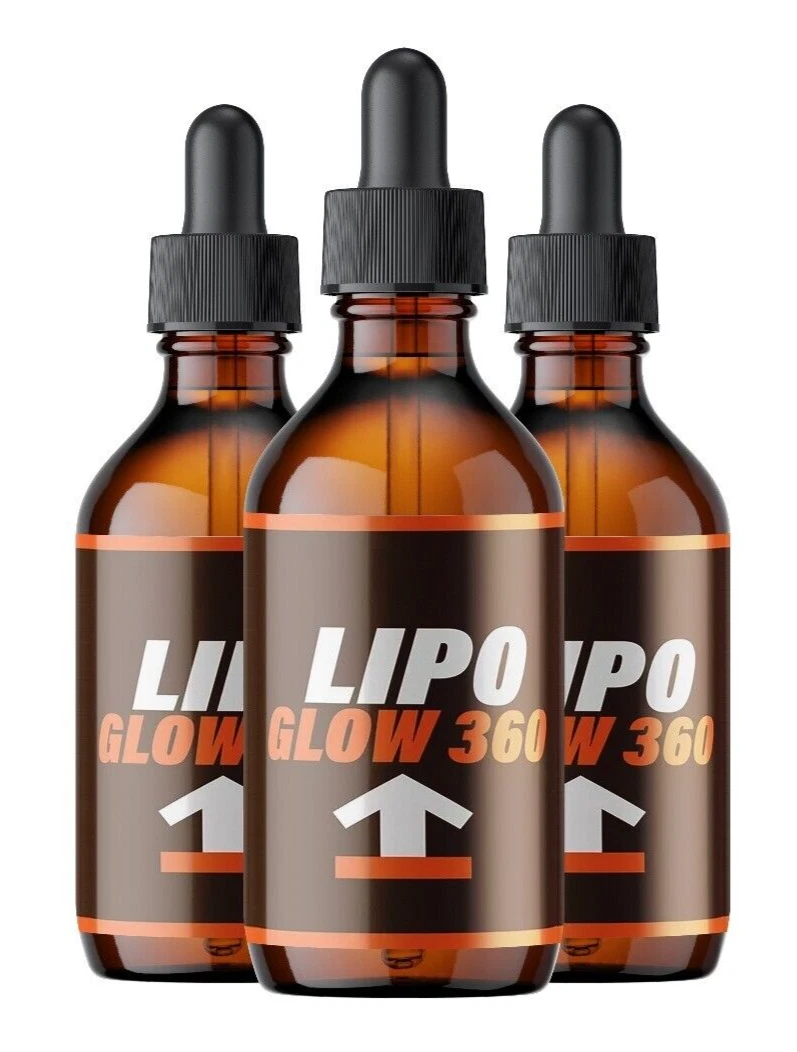 Lipo Glow 360 Drops Max Strength Formula, Weight Management Supplement (3 Pack)