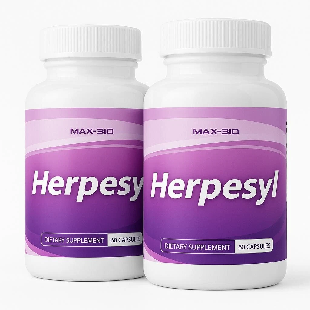 Herpesyl Pills Capsules Supplement Tablets Purple Bottle 120 Capsules (2 Pack)