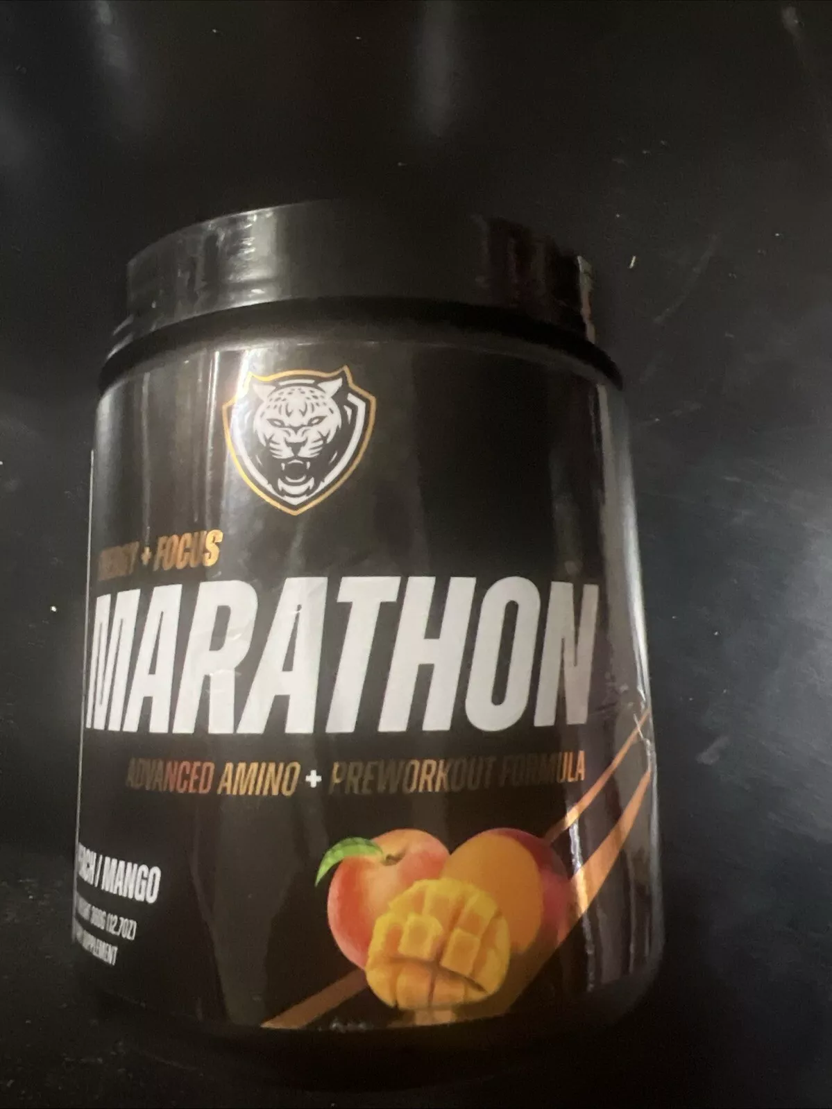 Marathon, Advanced Amino + Preworkout Formula, Peach Mango, 12.7 oz (360 g)
