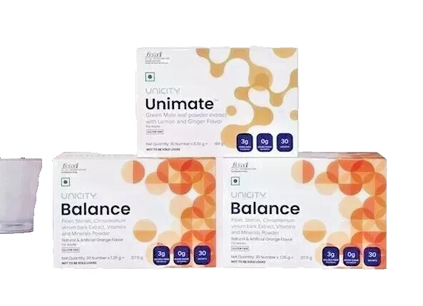 UNICITY FEEL GREAT PACK KIT, UNICITY BALANCE 60 SACHETS & UNIMATE 30 SACHETS