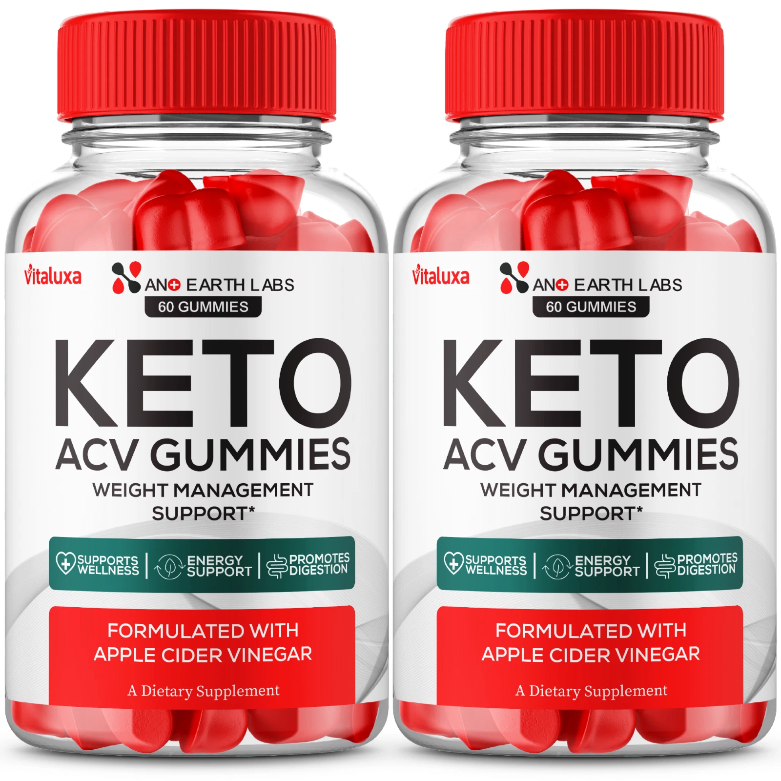 (2 Pack) Nano Earth Labs ACV Gummies Supplement NanoEarthLab Gummy (120 Gummies)