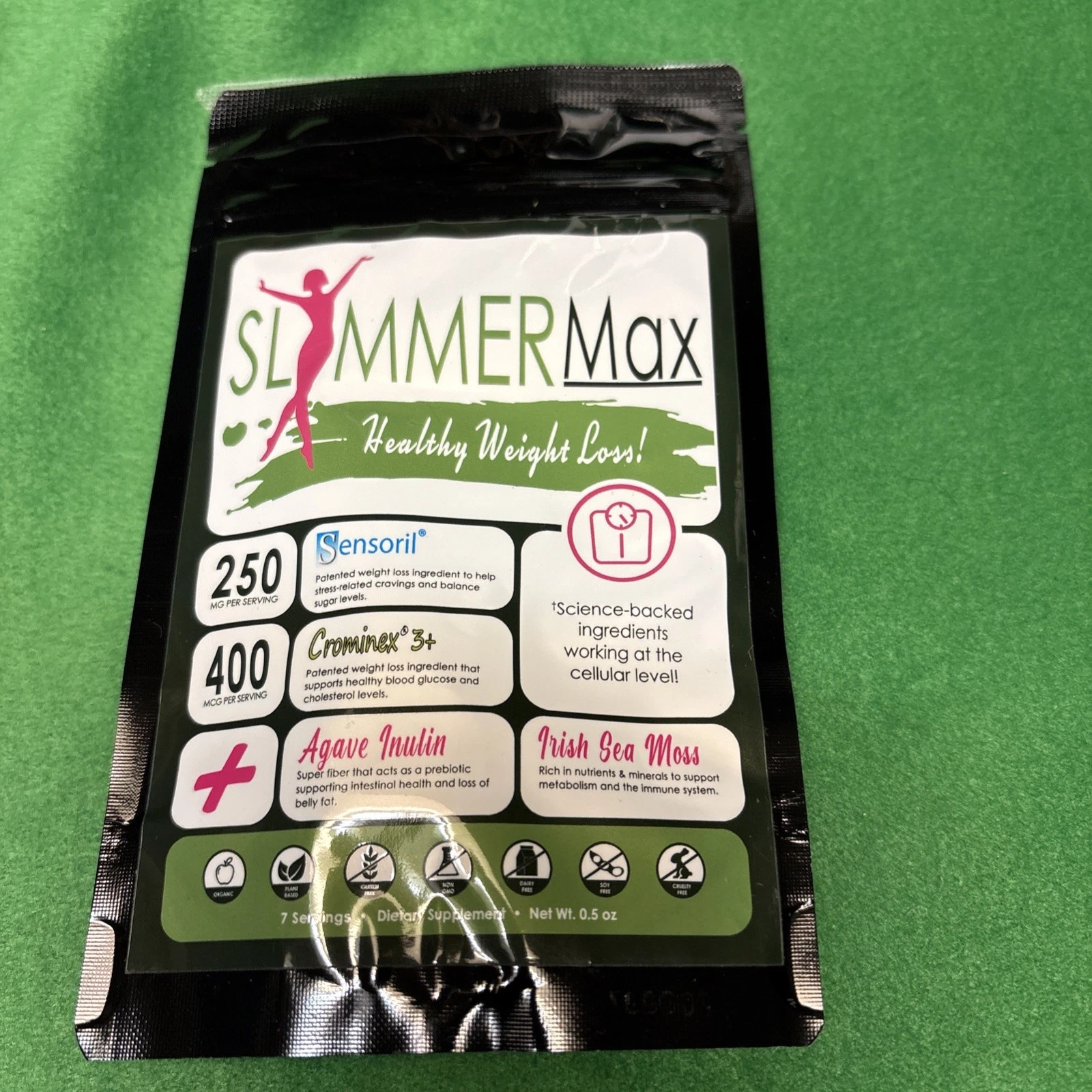 Slimmer Max Powdered Supplement Flatten Belly, Speed Up Metabolism, 7 Servings