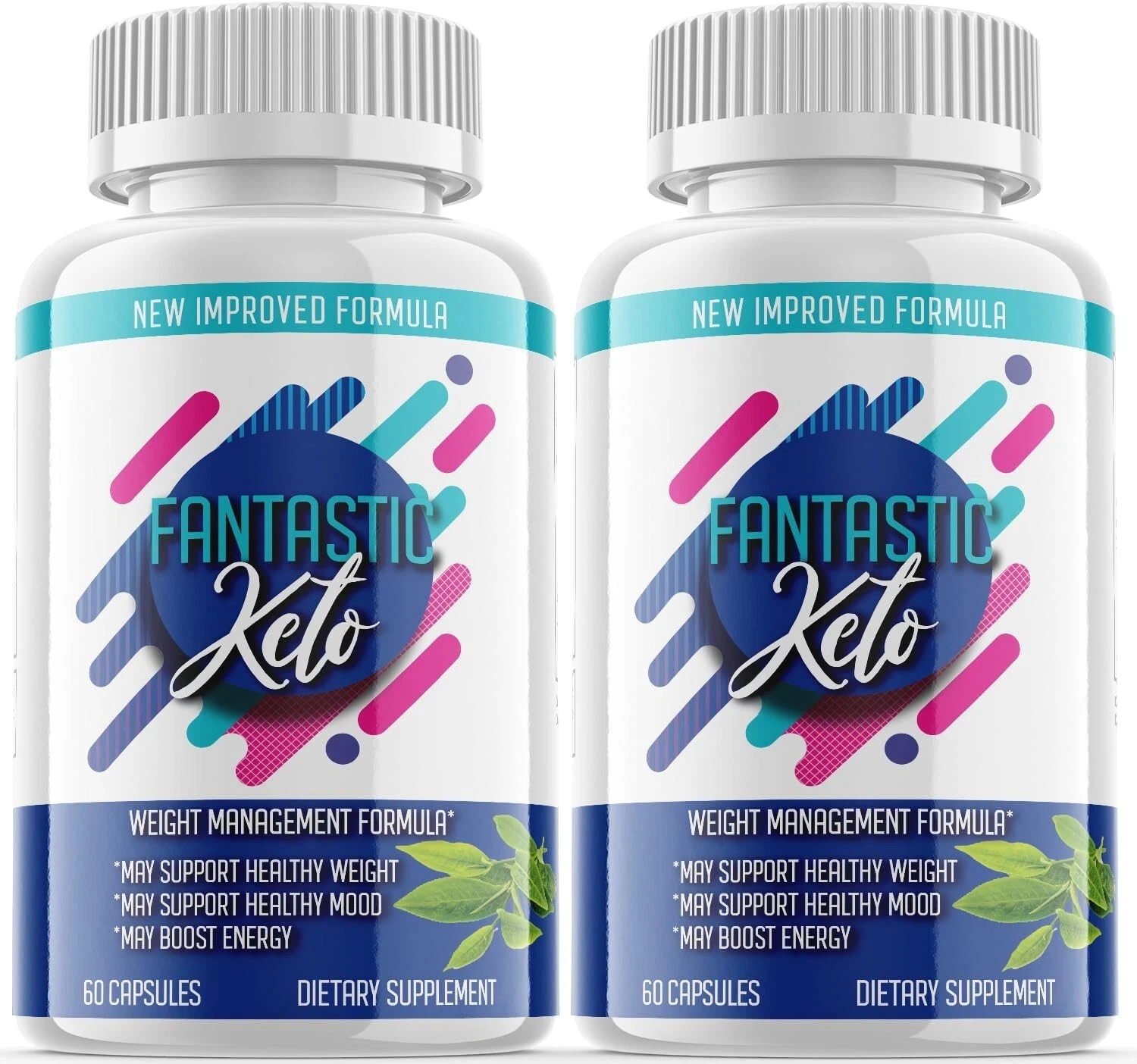 (2 Pack) Fantastic Keto Pills - Support Weight Loss & Fat Burn, Vegan -120 Pills