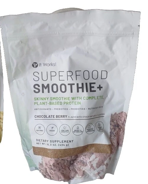 It Works Superfood Smoothie+ Chocolate Berry 15.3 Oz ProBiotics Antioxidants New