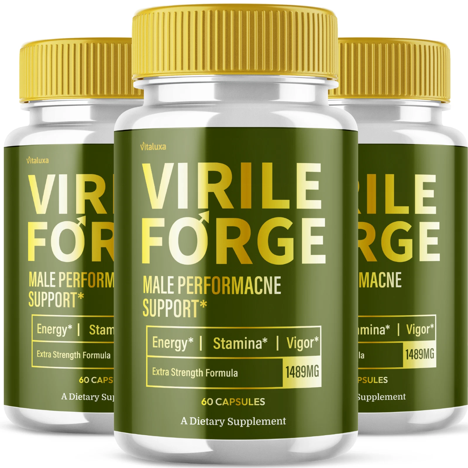 (3 Pack) Virile Forge for Men Advanced Male Performance Capsules (180 Capsules)