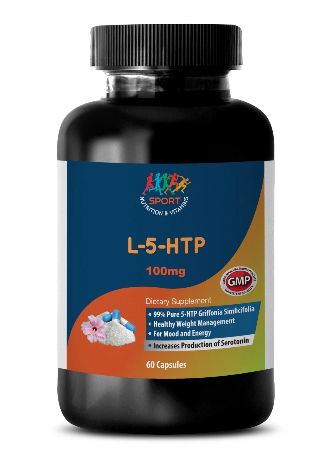 Vitamin C Serum - L-5-HTP - Boosts Immune System - Stress Relief Pills - 1 Bot