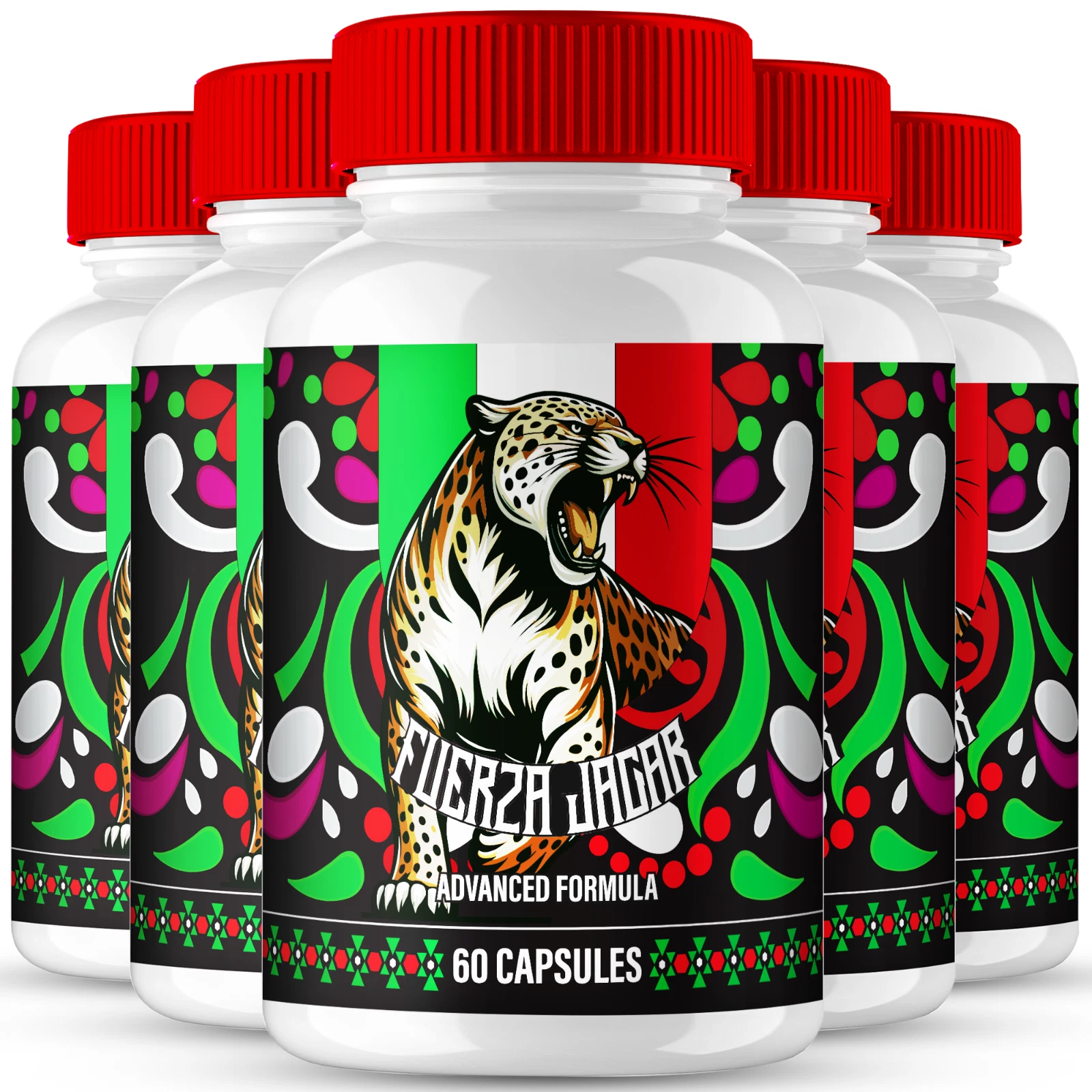 (5 Pack) Fuerza Jagar Men Capsules, FuerzaJagar Male Health Support Pills