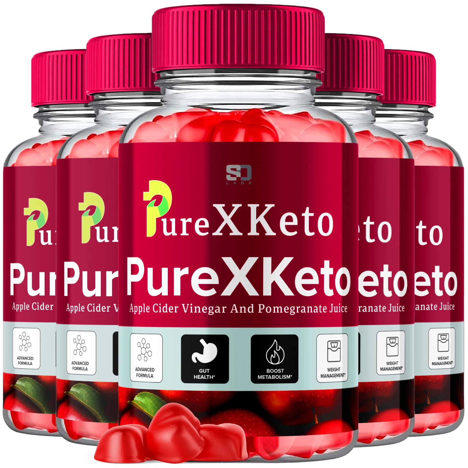 Pure X Keto Gummies Advanced Formula Weight Management & Metabolism (5 Pack)