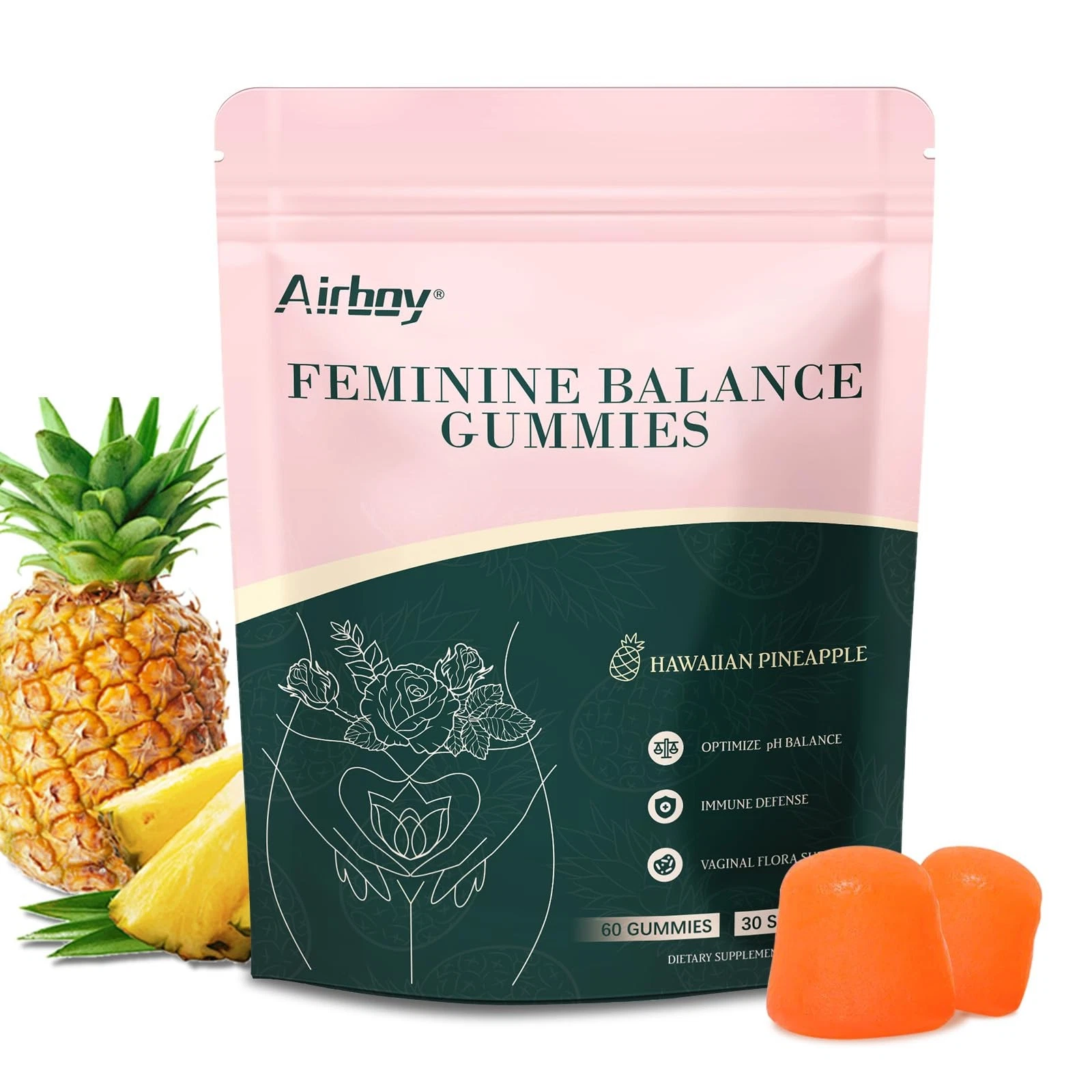 Airboy Feminine Balance Gummies - Pineapple Gummies for Women PH - Feminine Prob