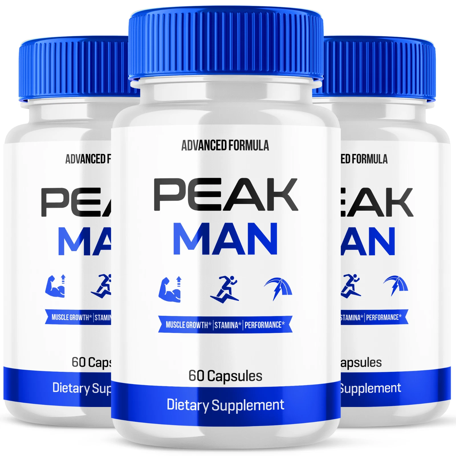 Peak Man Advanced Supplement Pills for Men with Natural Ingredients 180 Capsules