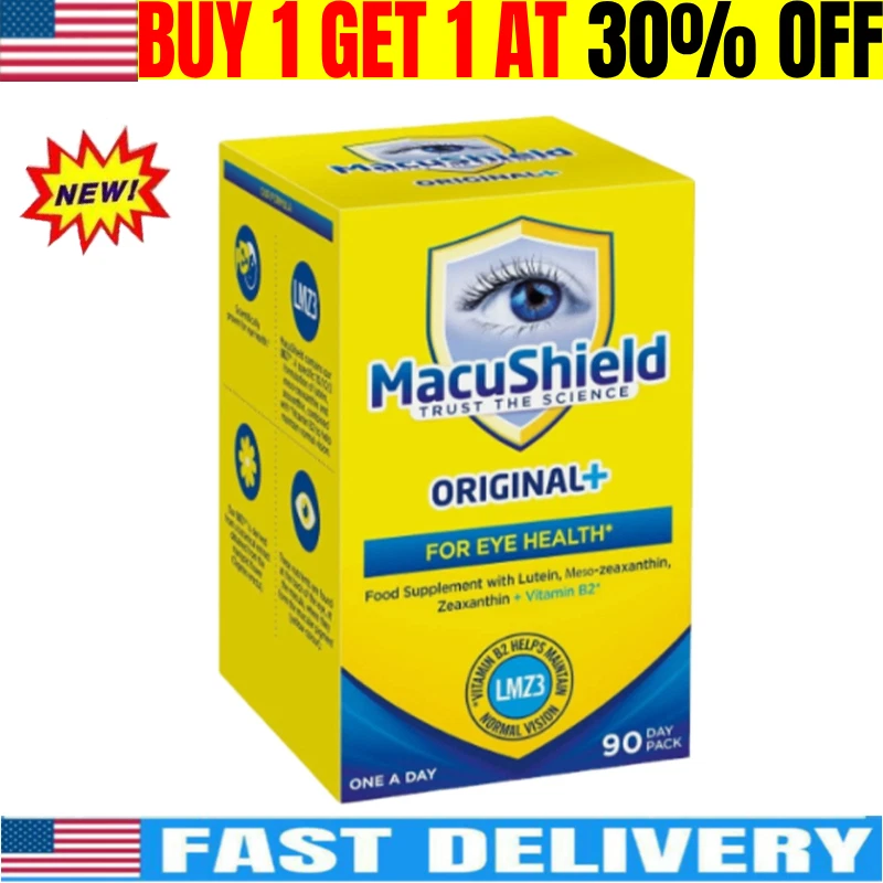 MacuShield Original Plus Capsules - 90 day pack, Eye Health Food Supplement cont