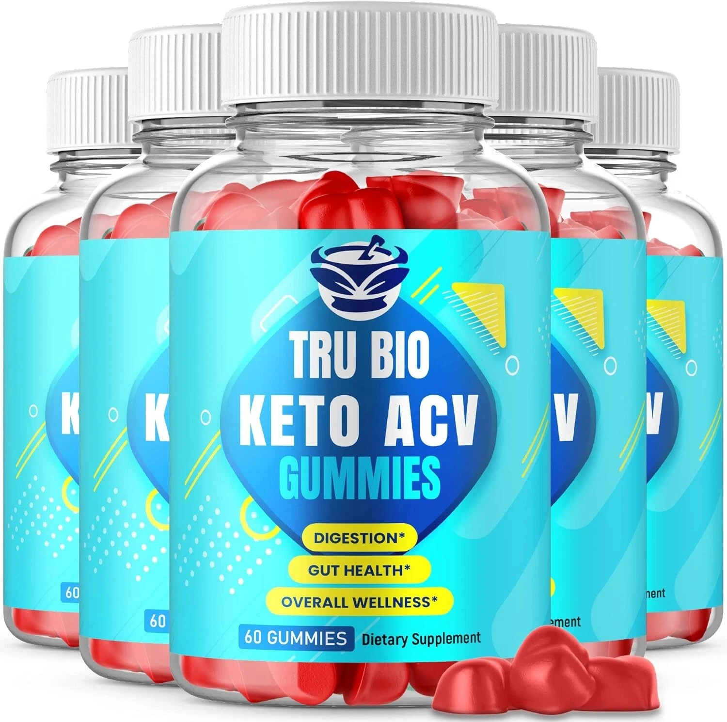 (5 Pack) Tru Bio Keto ACV Gummies Weight Loss - 300 Gummies
