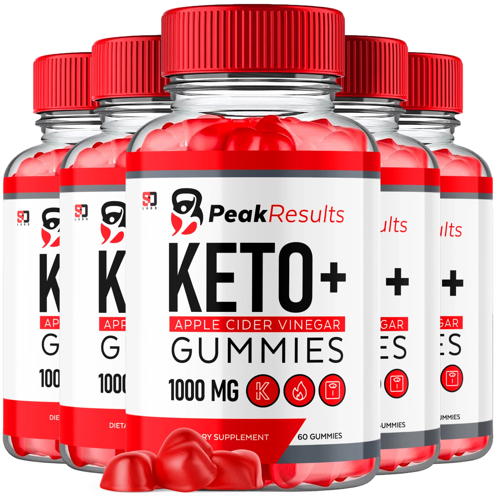 Peak Results Keto+ Gummies - ACV Gummies For Balanced Lifestyle (5 Pack)