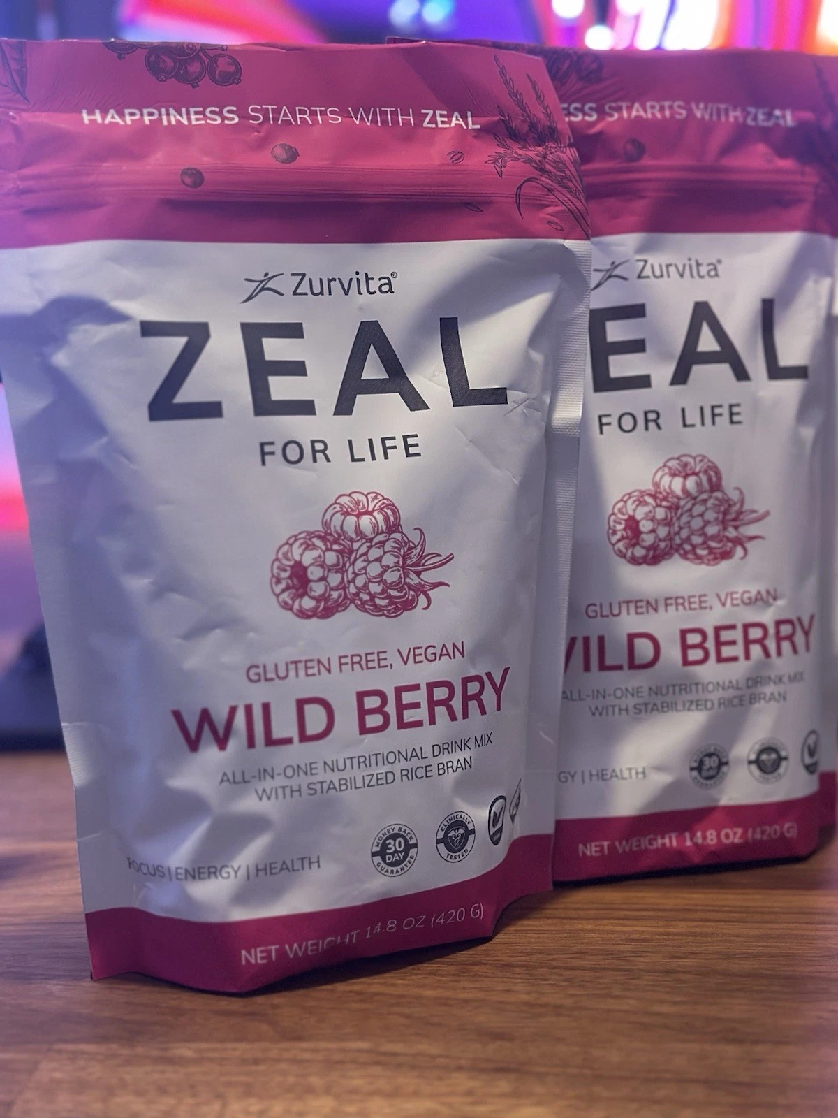 2X Zurvita Zeal for Life WILD BERRY Gluten Free Energy /Health Drink 10/2026!!!