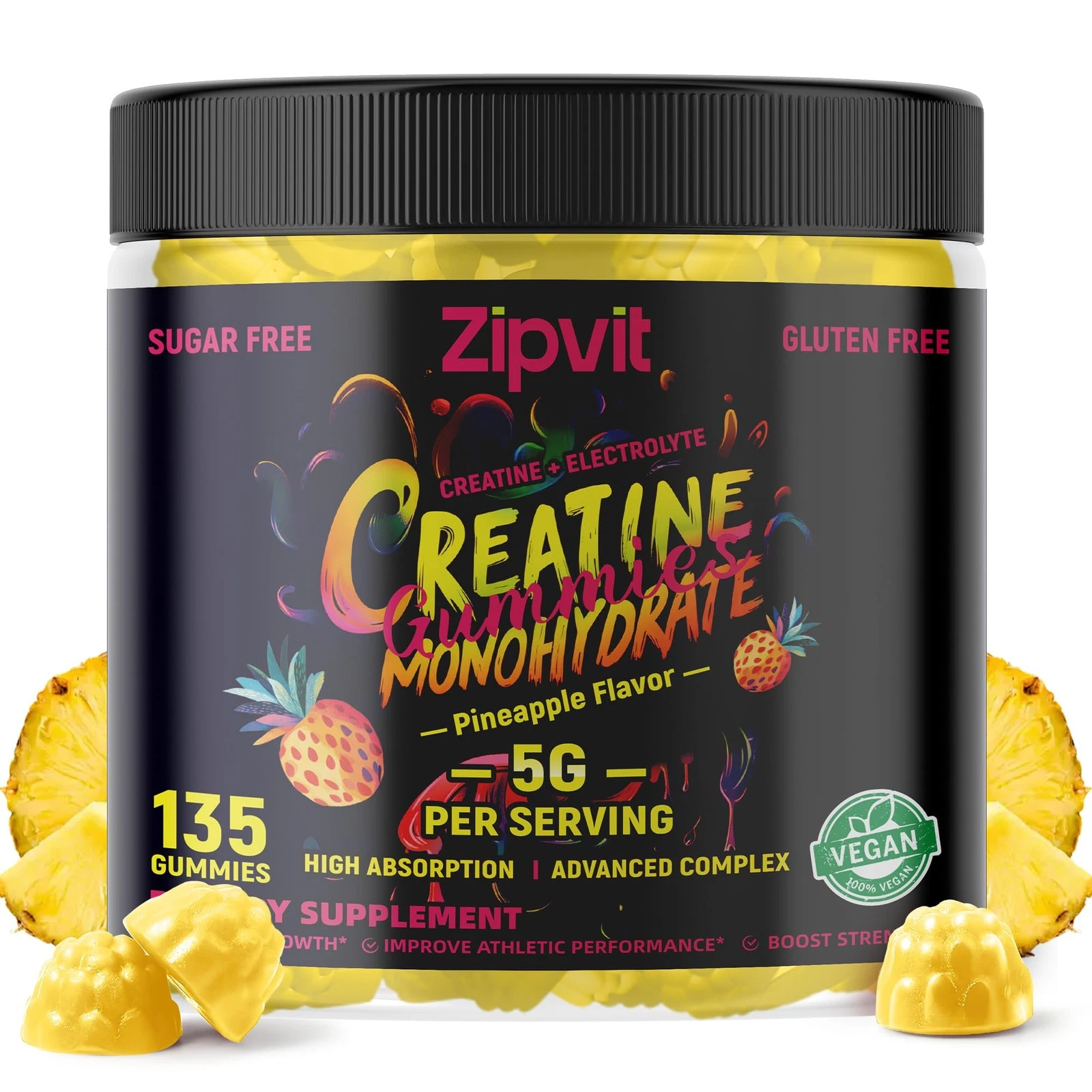 Zipvit Creatine Monohydrate Gummies (5g) – Pre-Workout Energy & Muscle Growth