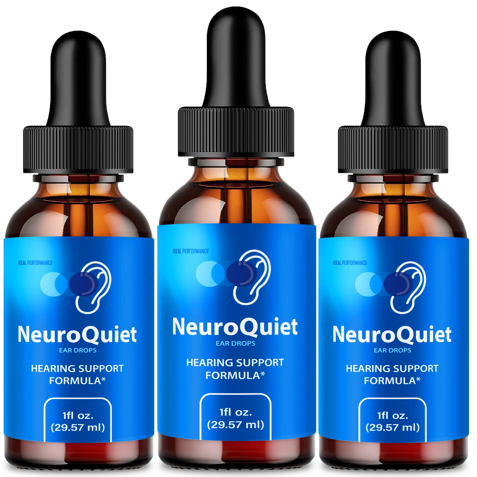 (3 Pack) NeuroQuiet Hearing Aid Drops, Neuro Quiet to Protect Neural Pathways