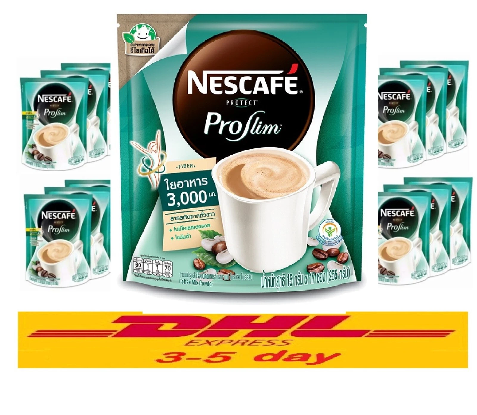 12xNESCAFE Protect Proslim Diet Slimming Weight loss Instant 3 in 1 Coffee Stick