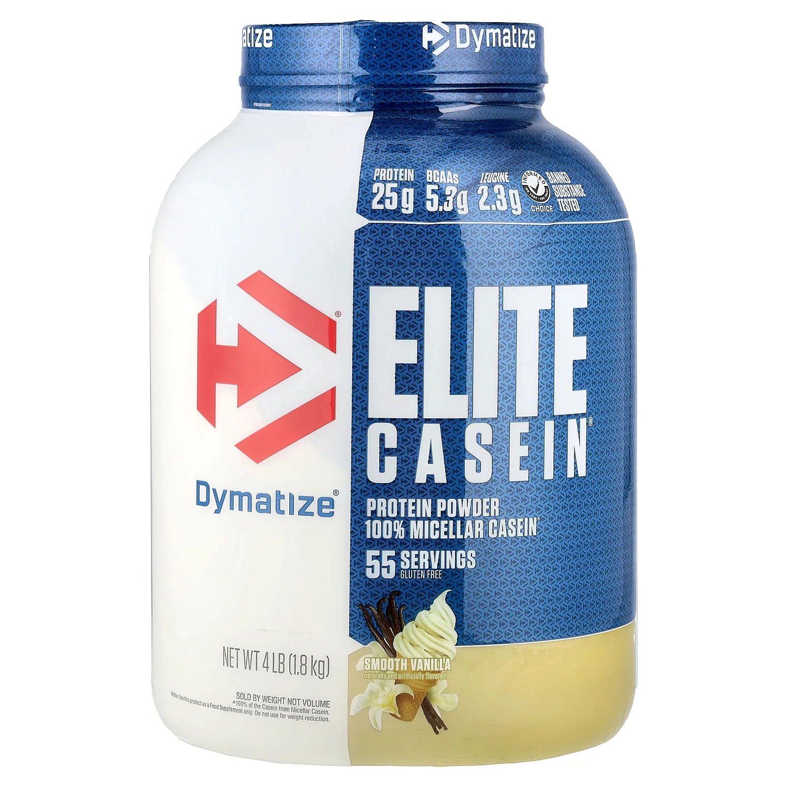 Elite Casein®, Smooth Vanilla, 4 lb (1.8 kg)