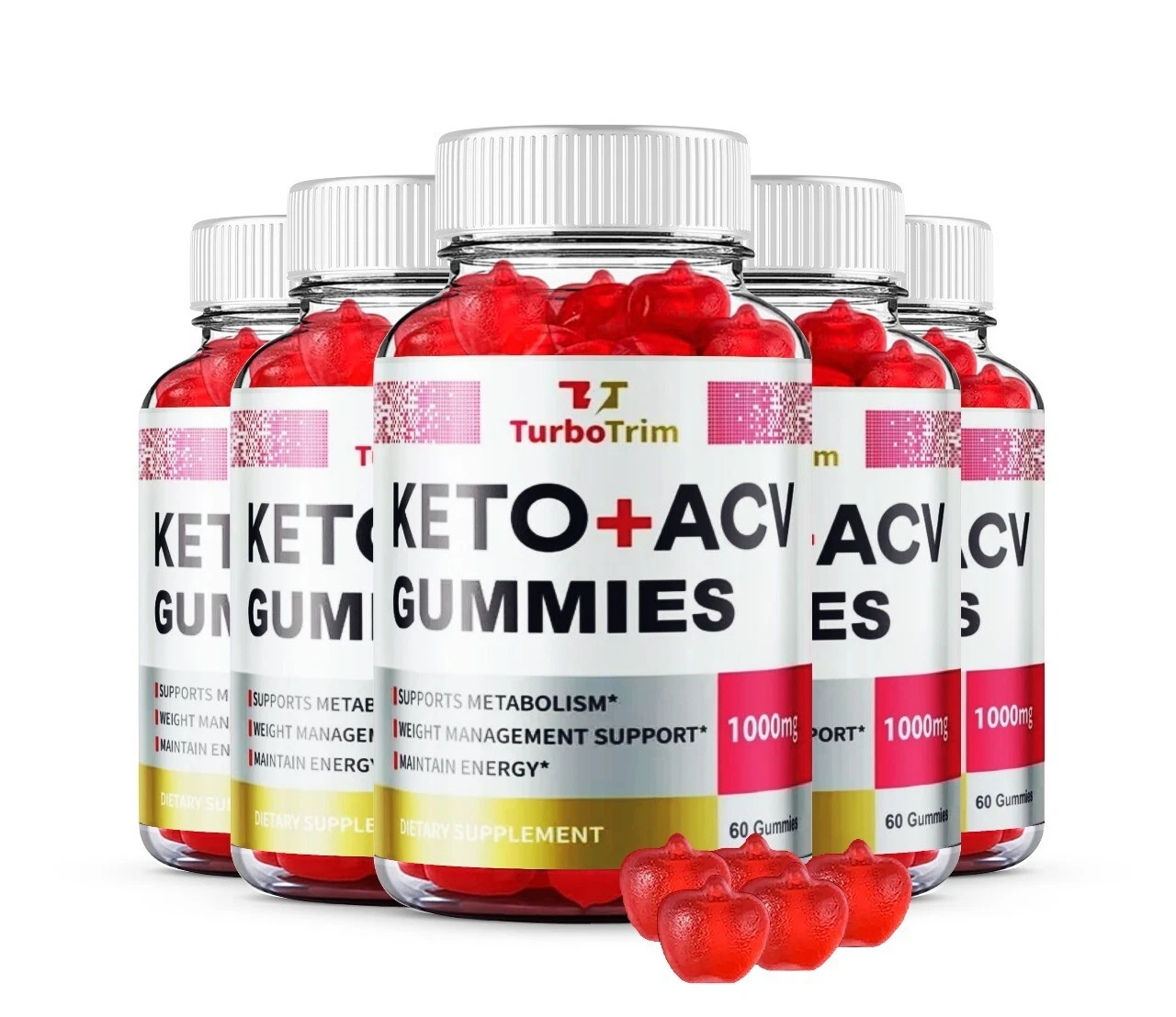 Turbo Trim Keto + ACV Gummies for Weight Loss Advanced Formula (300 Gummies)