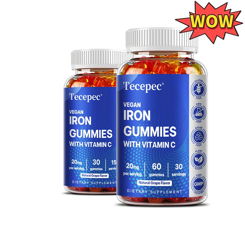 Iron - Vitamin C-30/60vegan Gummies - Immune support Hemoglobin Immune support