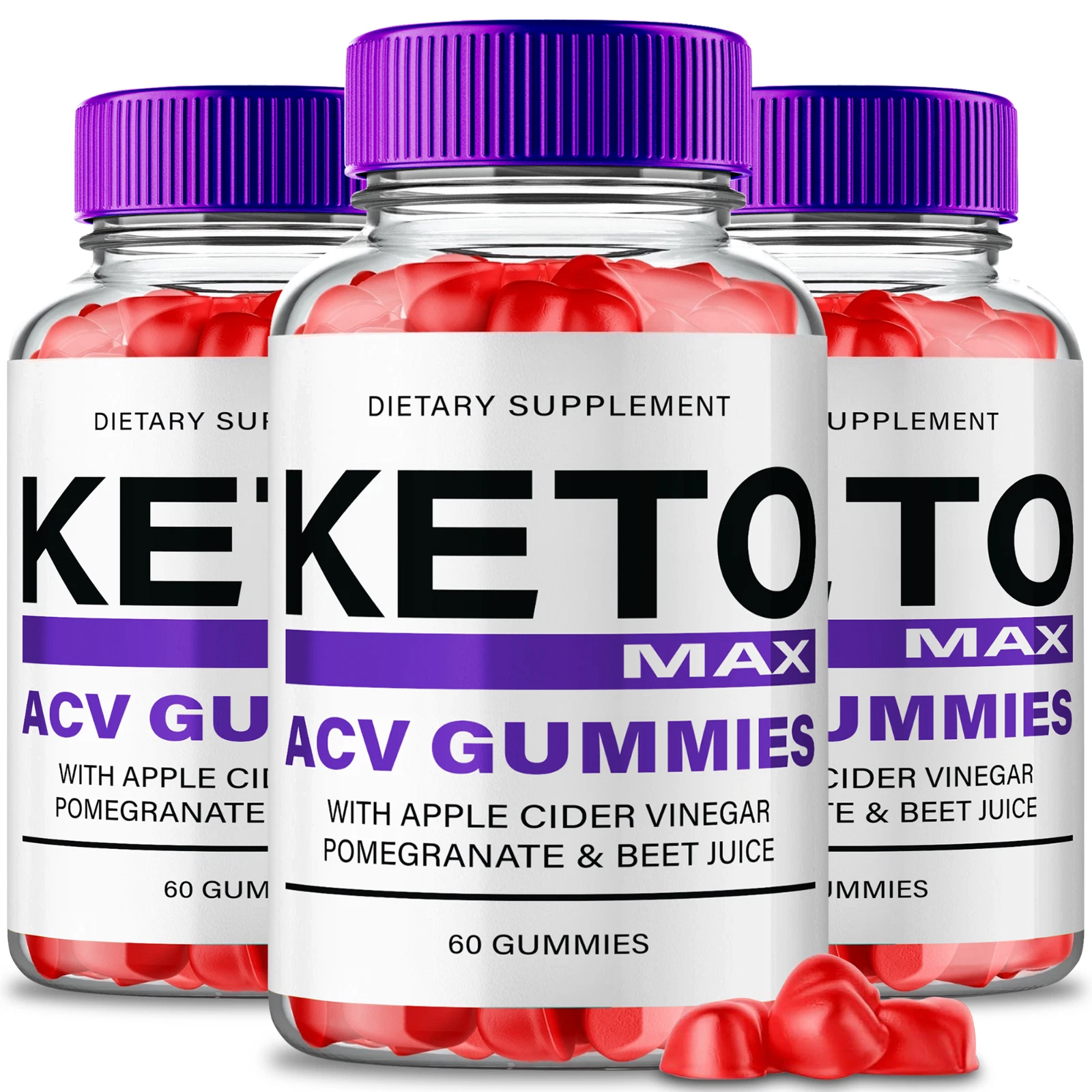 (3 Pack) Keto Max ACV Gummies, Advanced KetoMax Weight Management ACV Gummy