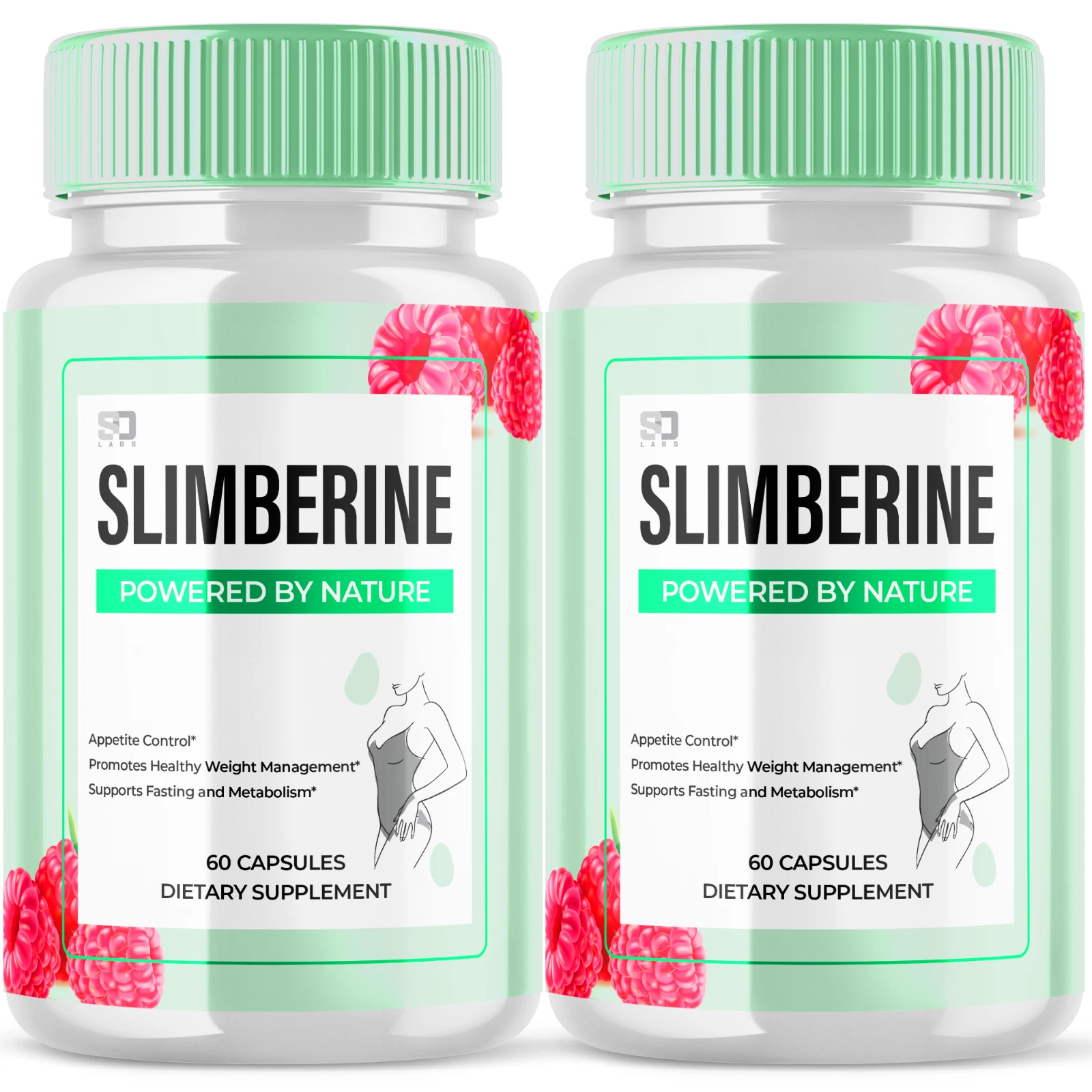 (2 Pack) Slimberine Natural Loss Capsules Powered by Nature Advanced Supplement