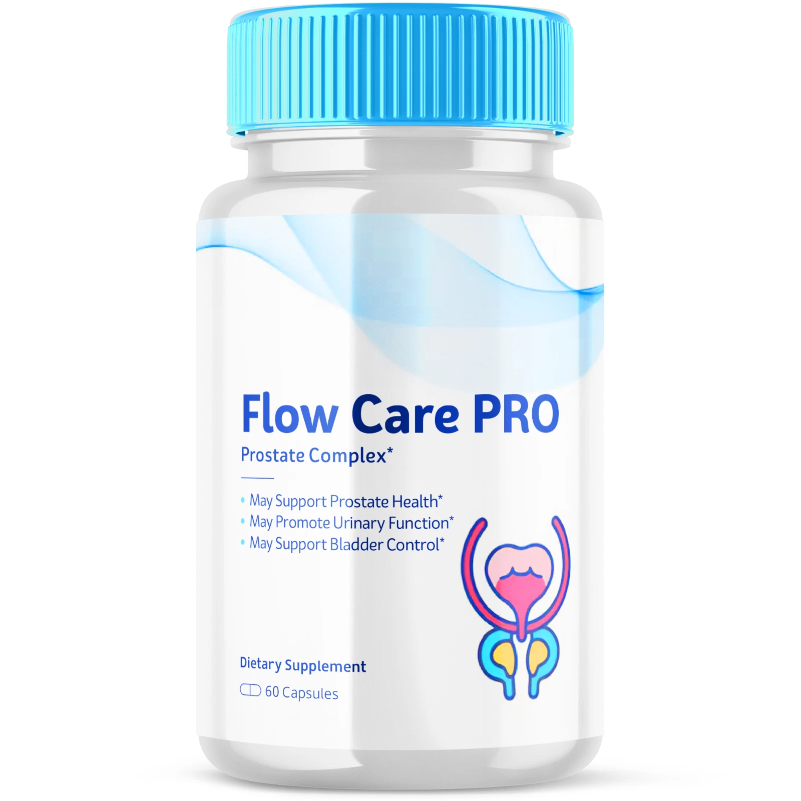 Flow Care Pro Advanced Prostate Complex Supplement Bladder Support 60 Capsules