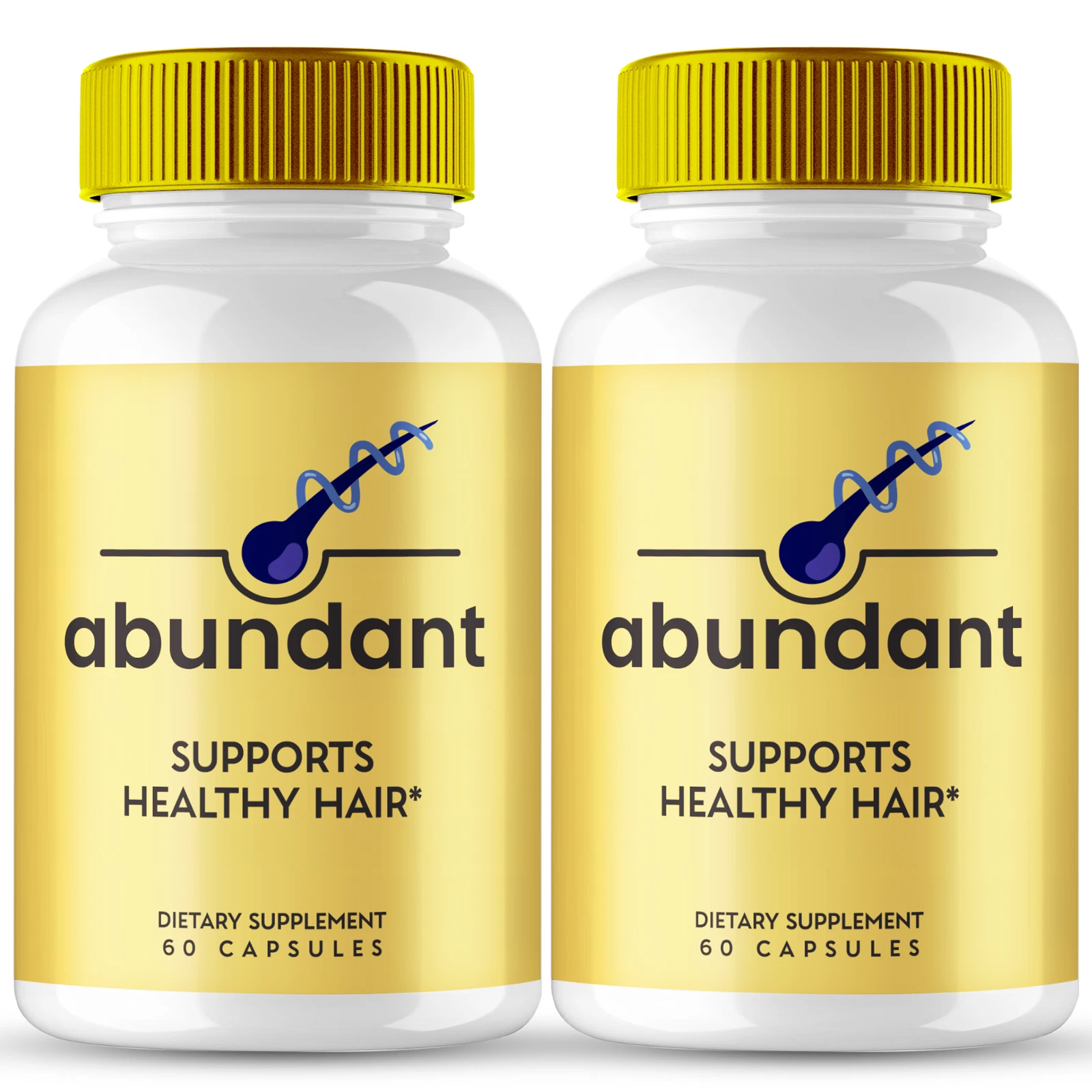 (2 Pack) Abundant Hair Capsules for Healthy Hair Growth, Shine, & Smoothness