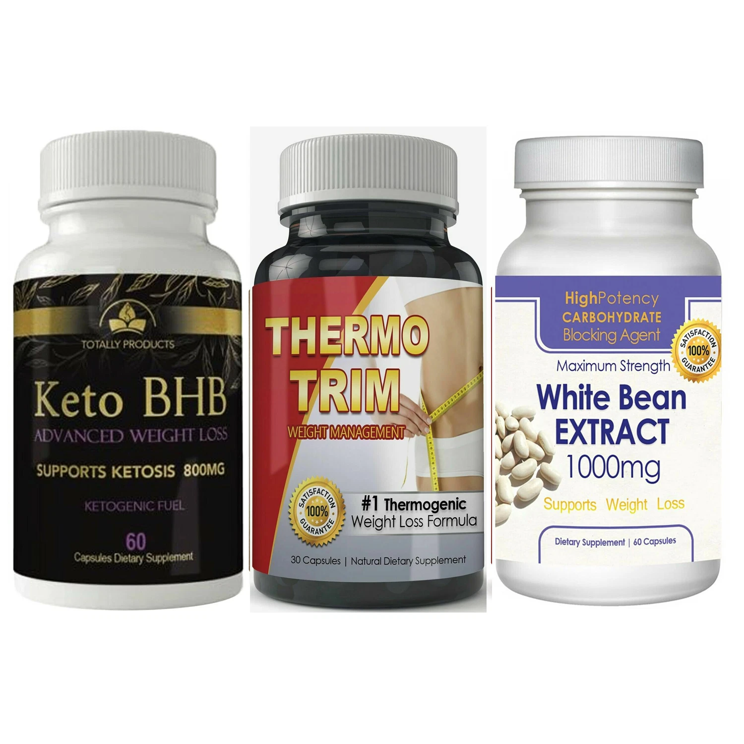 Keto BHB Thermogenic Fat Burner White Kidney Bean Extract Weight Loss Supplement