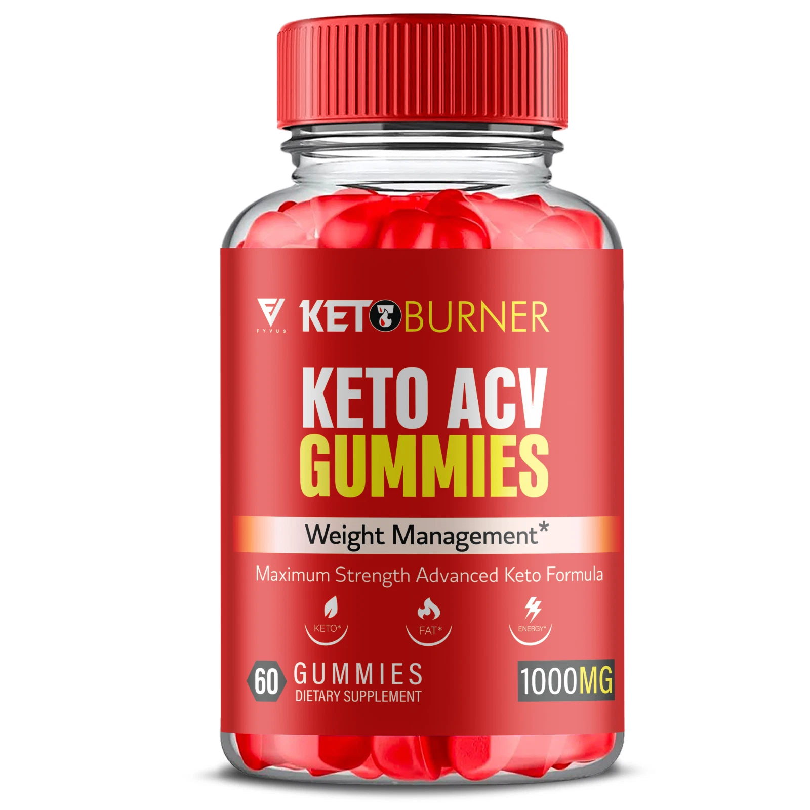 Keto Burner For Weight Loss ACV Gummies, KetoBurner Supplement (60 Gummies)