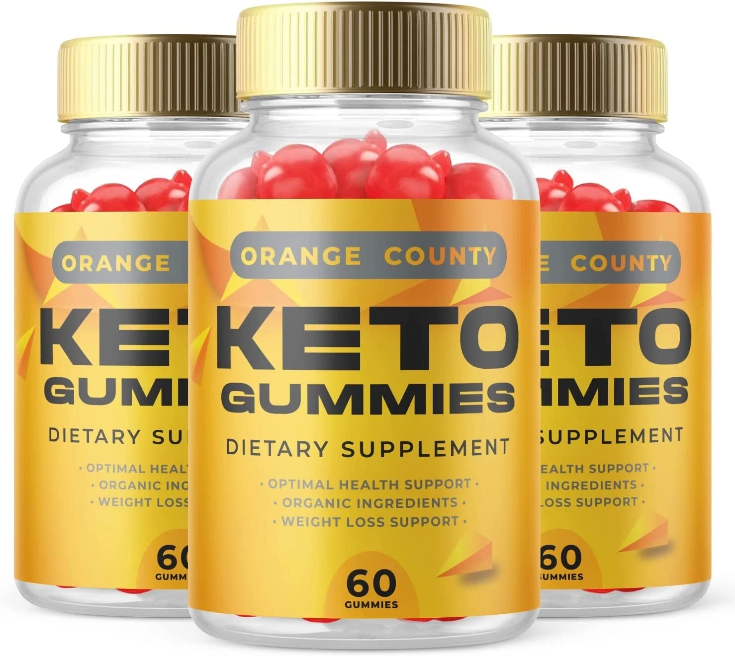 3 Pack - Orange County Keto ACV Gummies - Vegan, Weight Loss Supplement-180 Gums