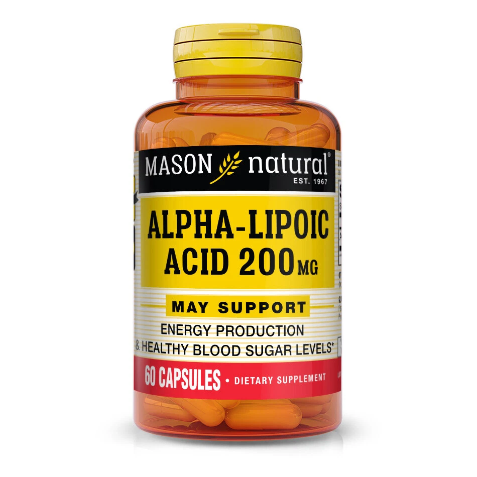 Mason Natural Alpha Lipoic Acid 200 mg Energy Production Capsules 60 Ct 3 Pack