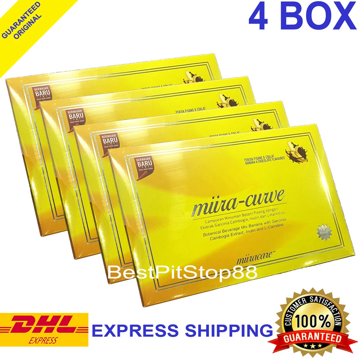 4x Miira-Curve by Revoobit International Slimming Weight Loss 24 Sachets Per Box