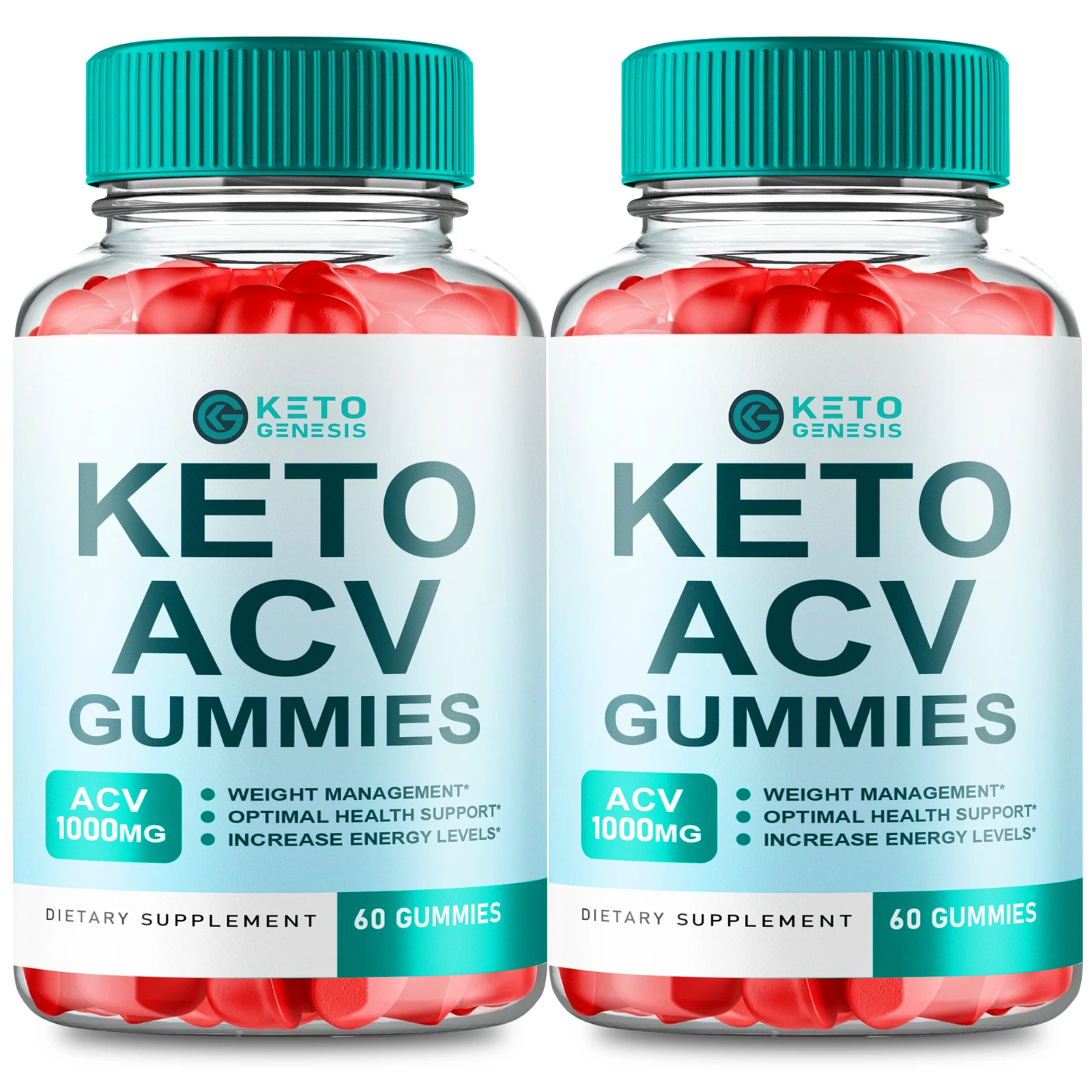(2 Pack) Keto Genesis Gummies, Genesis Keto ACV Keto Gummies (120 Gummies)
