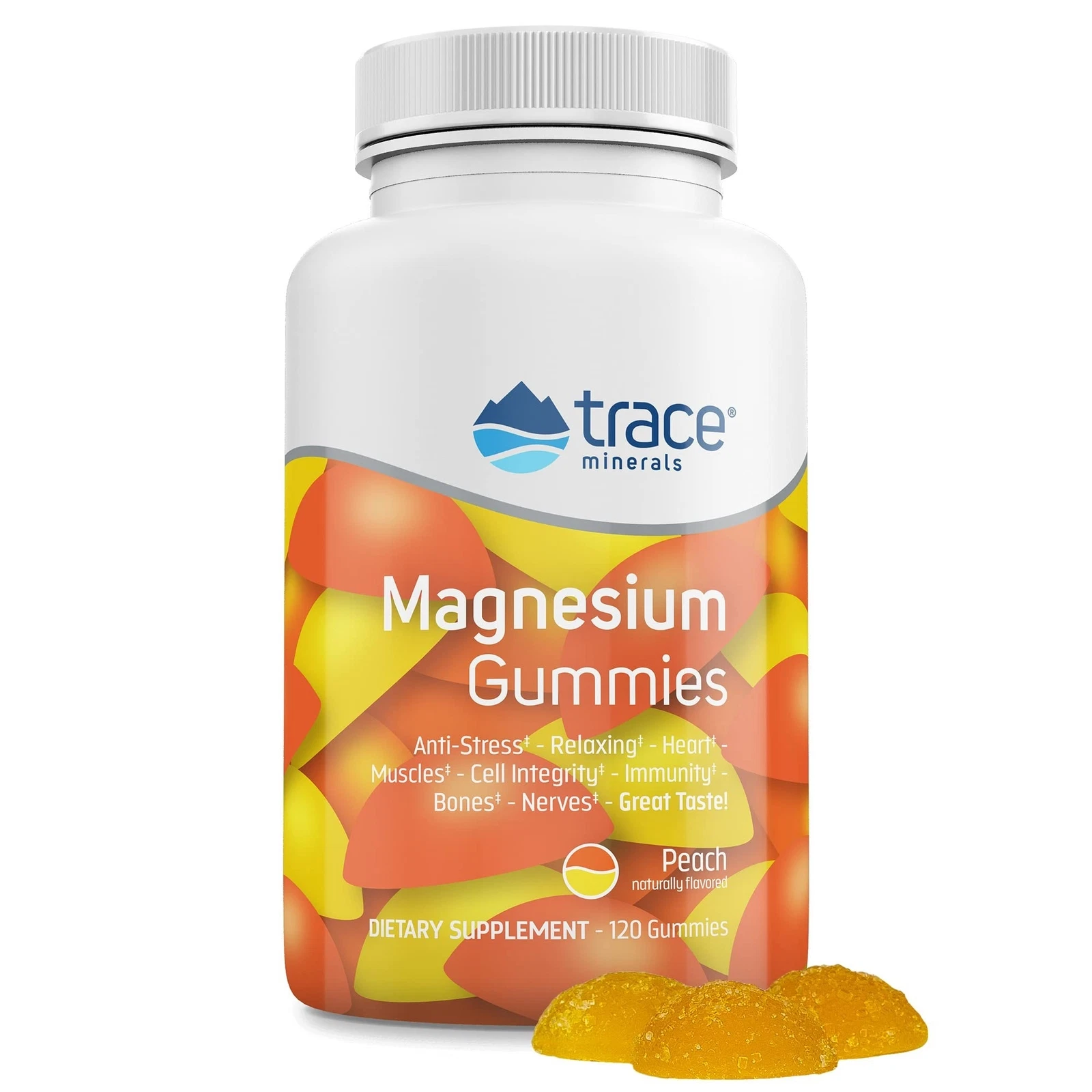 Trace Minerals | Magnesium Gummies (120ct) Low Sugar | 84 mg Magnesium Citrat...