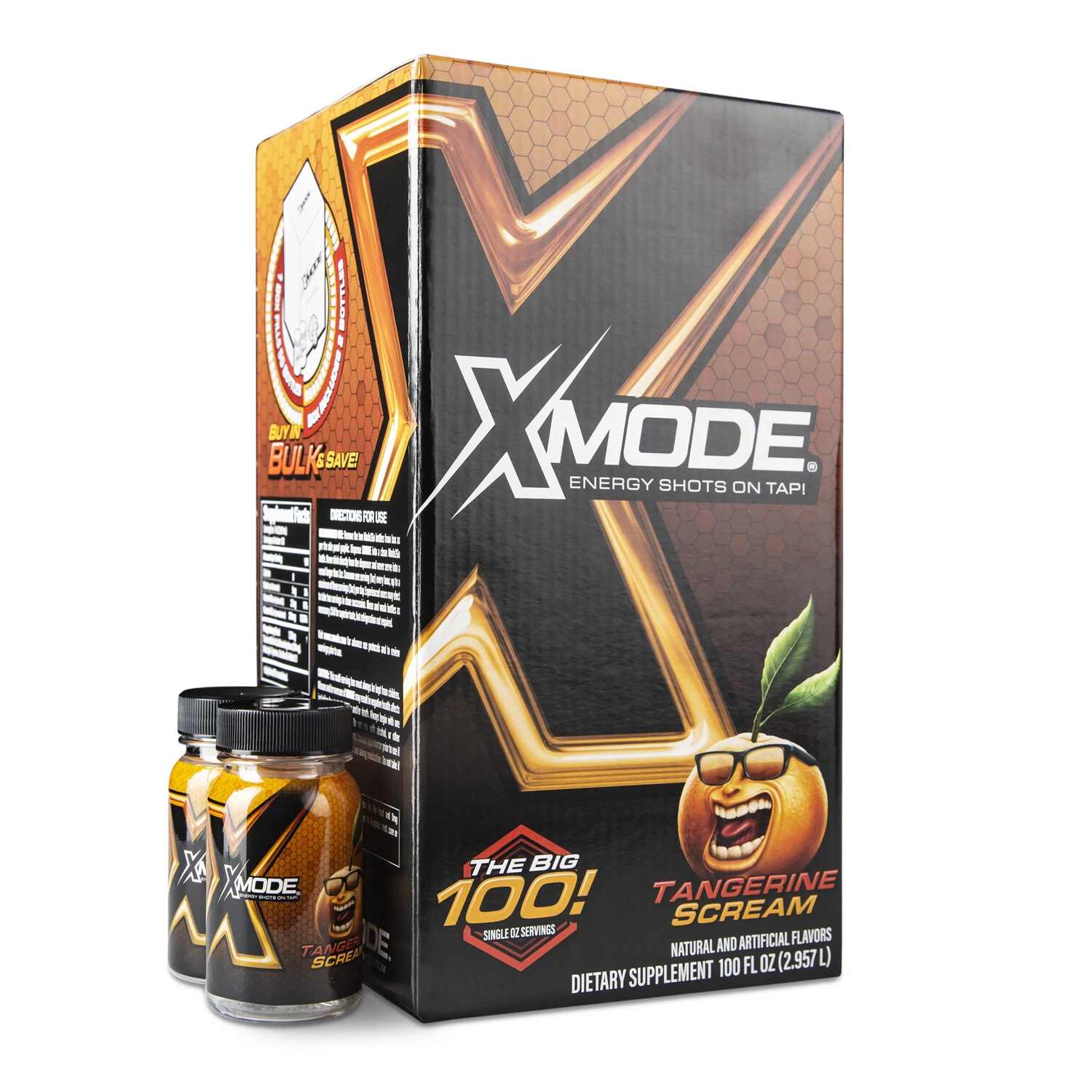 XMODE Energy Shots on Tap (mandarina) - Cargado con vitamina B12 - ¡Ahorra a lo grande!