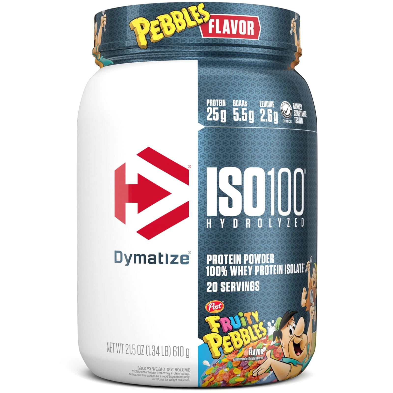 Dymatize Fruity Pebbles ISO100 Whey Protein 25g Protein 20 Servings