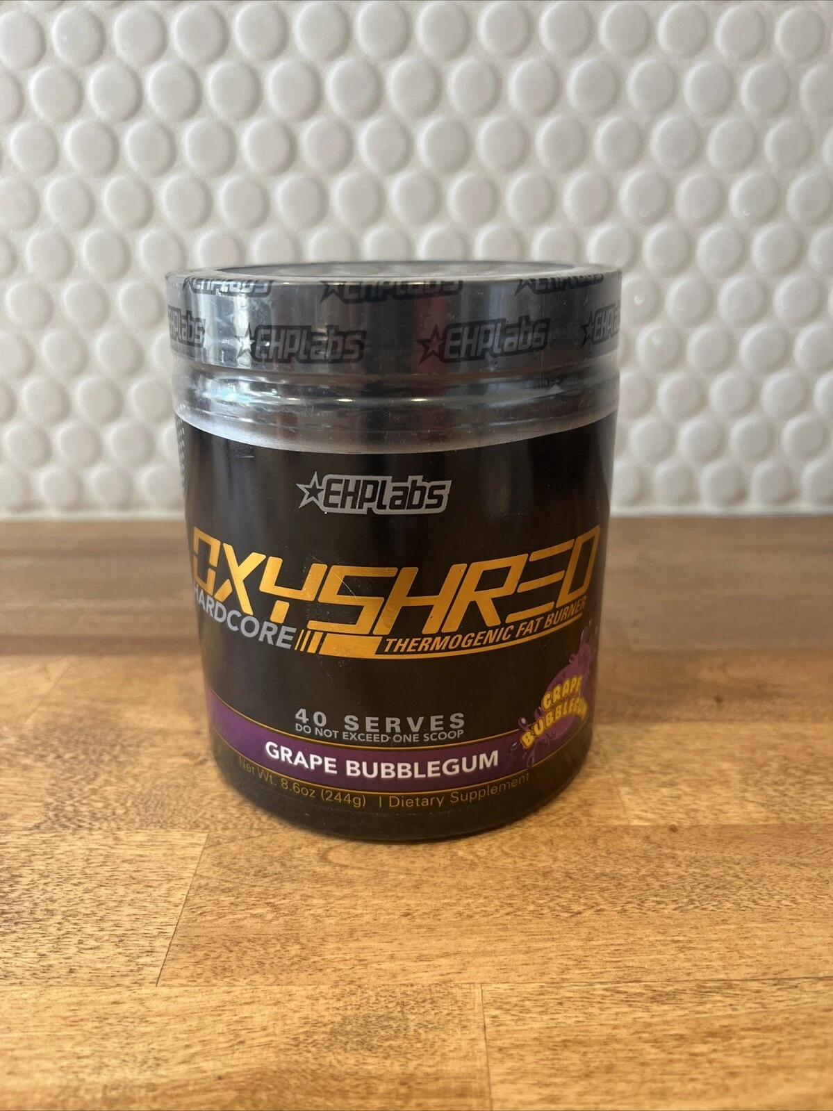 OxyShred Hardcore - Thermogenic Fat Burner Grape Bubblegum, 8.6 oz (244 g) 6/25