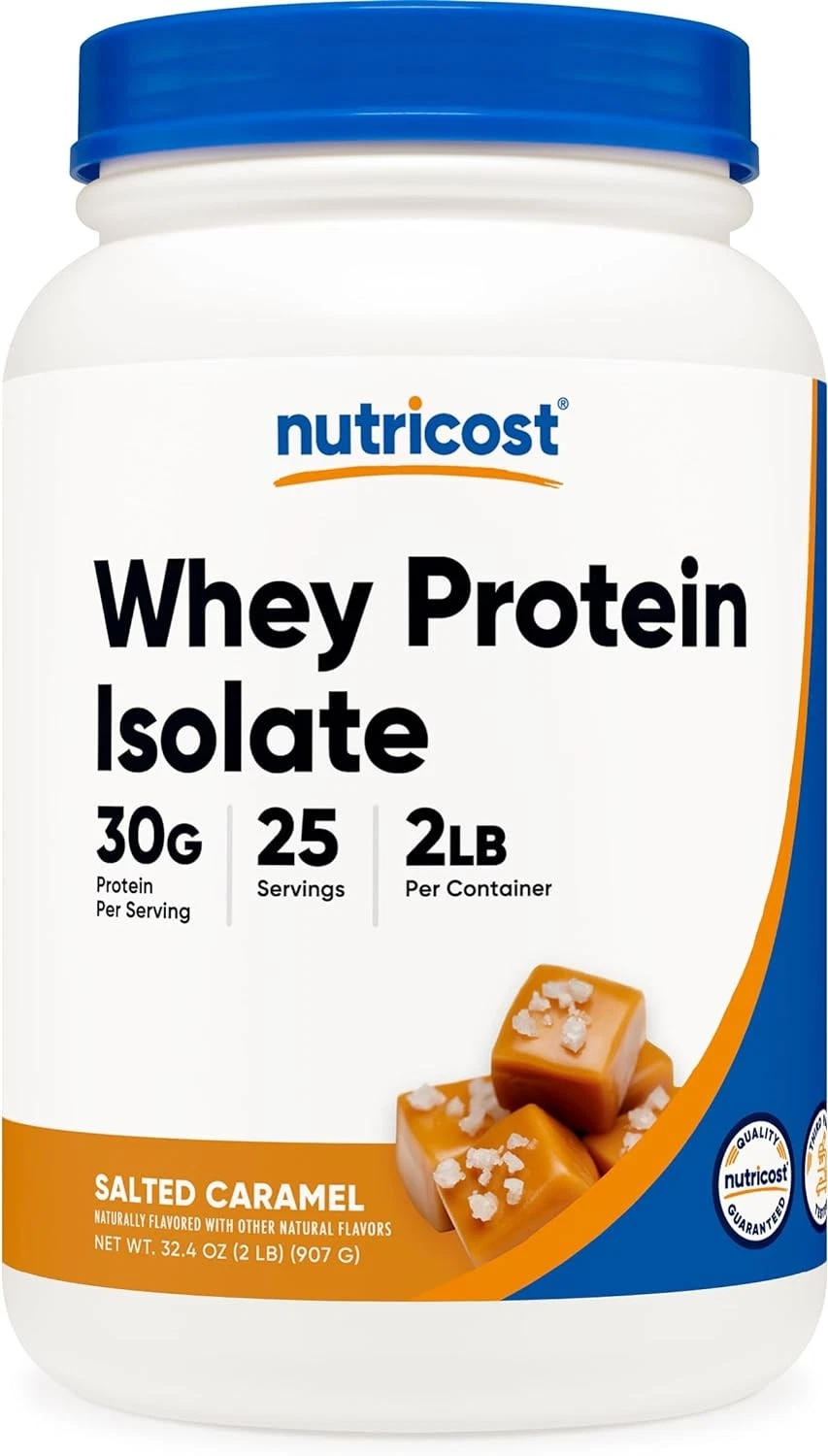 Nutricost Whey Protein Isolate (Salted Caramel) 2LBS 2 Pound (Pack of 1)