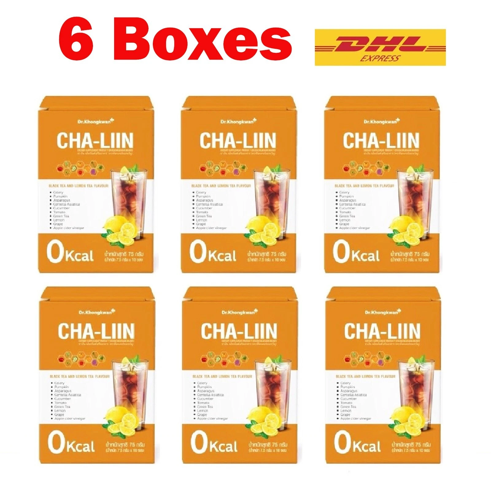 X6 Cha-Liin Dietary Supplement Lemon Tea Flavor Weight Control Beauty Shape