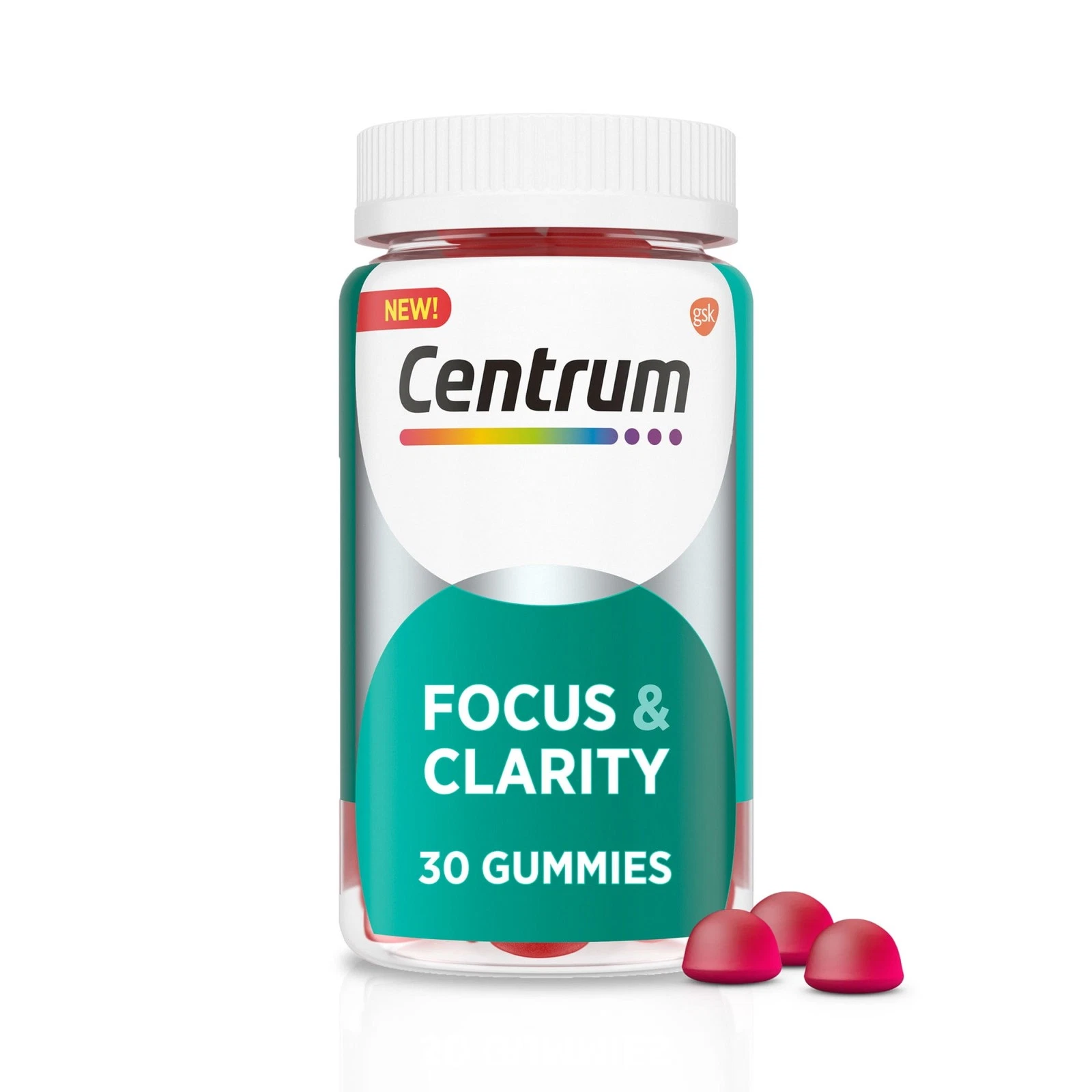 Centrum Focus and Clarity Focus Supplement Gummies- 250 Mg Cognizin Citicoline-