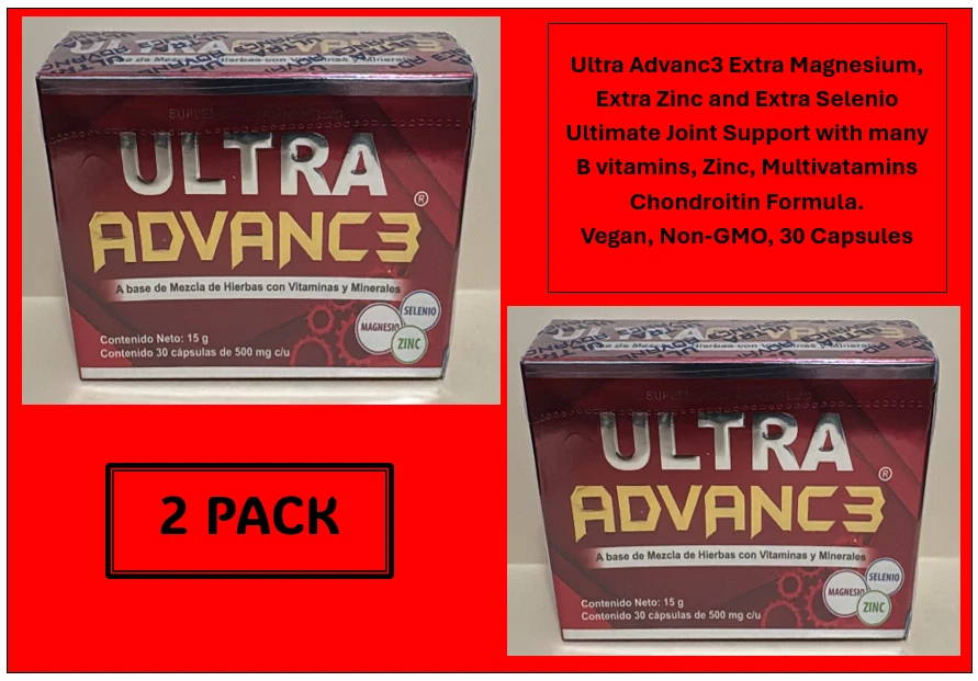 Ultra Advance3 - Extra Magnesium, Zinc, Selenio Ultimate Joint Support - 2PK